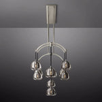 Hemisphere Delicate Crystal Linear Chandelier 54"