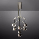 Hemisphere Delicate Crystal Linear Chandelier 54"
