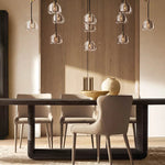 Hemisphere Delicate Crystal Linear Chandelier 72"