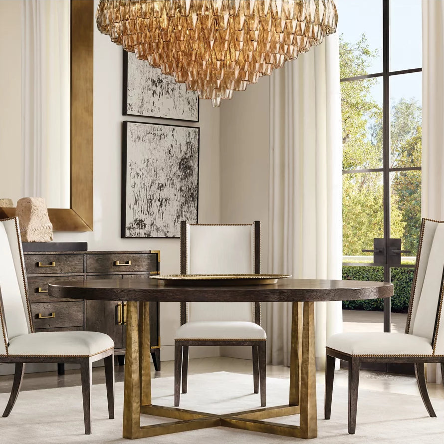 Chiara Murano Glass Tiered Round Chandelier 47"