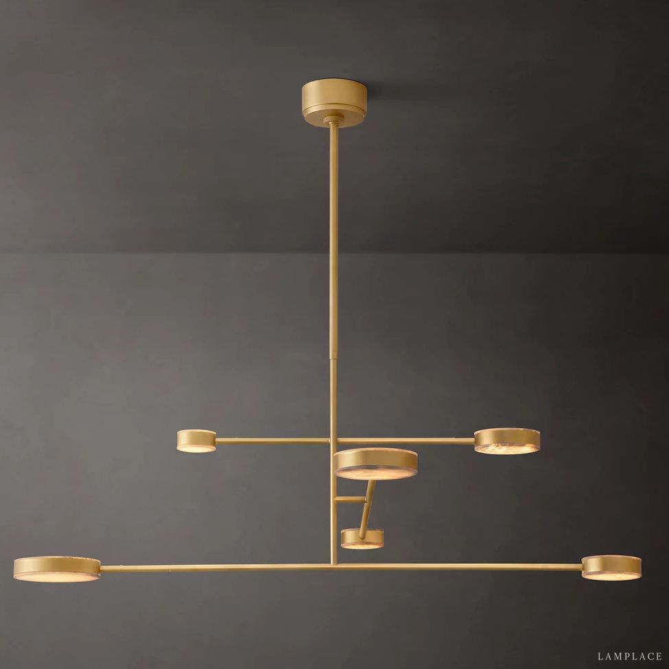 Alexander Floating Alabaster Mobile Chandelier 48"