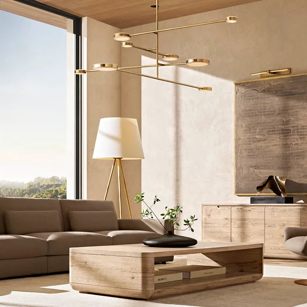 Alexander Floating Alabaster Mobile Chandelier 60"