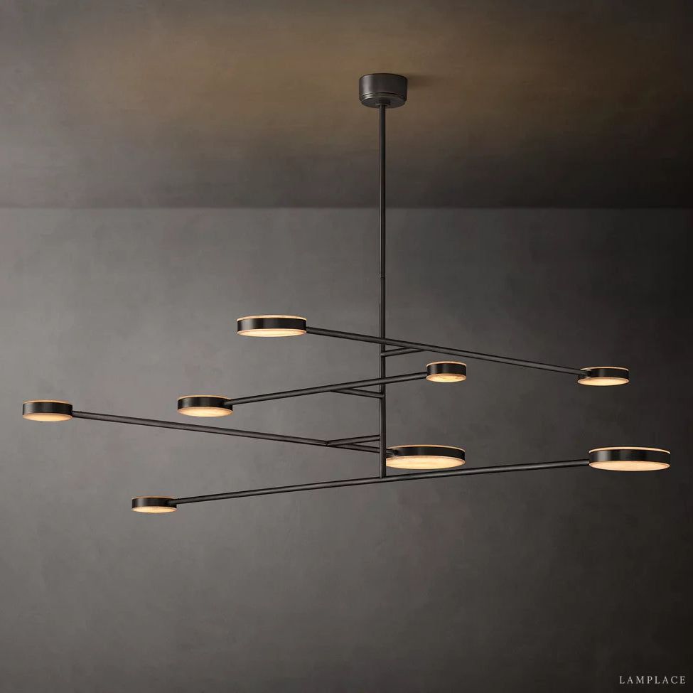 Alexander Floating Alabaster Mobile Chandelier 72"