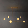Alexander Floating Alabaster Linear Chandelier 54"