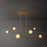 Alexander Floating Alabaster Linear Chandelier 72"