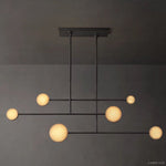 Alexander Floating Alabaster Linear Chandelier 54"