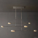 Alexander Floating Alabaster Linear Chandelier 54"