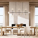 Lucelle Glass Globe Linear Chandelier 58"