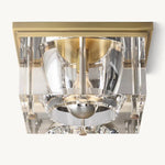 Savile Crystal Block Square Flush Mount