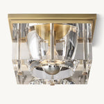 Savile Crystal Block Square Flush Mount
