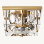Savile Crystal Block Square Flush Mount