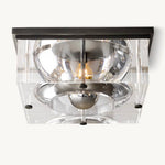 Savile Crystal Block Square Flush Mount