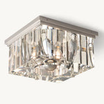 Savile Crystal Block Square Flush Mount