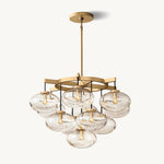 Cabrette Float Glass Round Chandelier 36"
