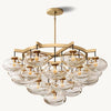 Cabrette Float Glass Round Chandelier 48"