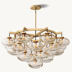 Cabrette Float Glass Round Chandelier 48"