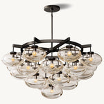 Cabrette Float Glass Round Chandelier 48"