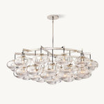Cabrette Float Glass Round Chandelier 60"