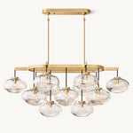 Cabrette Float Glass Linear Chandelier 54"