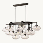 Cabrette Float Glass Linear Chandelier 54"