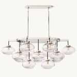 Cabrette Float Glass Linear Chandelier 54"