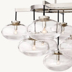 Cabrette Float Glass Linear Chandelier 54"