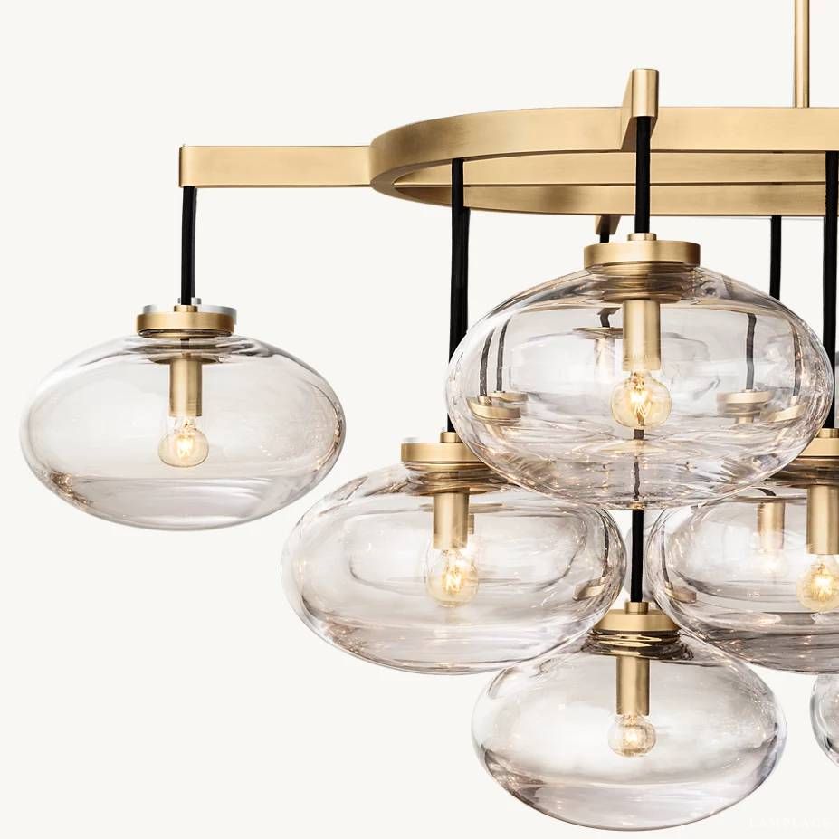 Cabrette Float Glass Linear Chandelier 72"