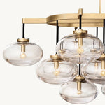 Cabrette Float Glass Linear Chandelier 72"