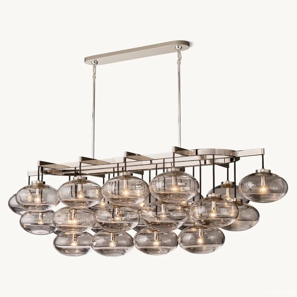 Cabrette Float Glass Linear Chandelier 72"