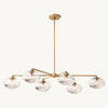 Cabrette Float Glass Mobile Linear Chandelier 60"