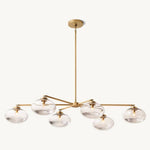 Cabrette Float Glass Mobile Linear Chandelier 60"