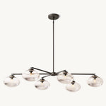 Cabrette Float Glass Mobile Linear Chandelier 60"