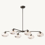 Cabrette Float Glass Mobile Linear Chandelier 60"