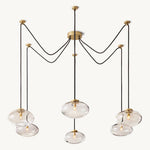 Cabrette Float Glass Suspended Chandelier 84"