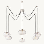 Cabrette Float Glass Suspended Chandelier 84"