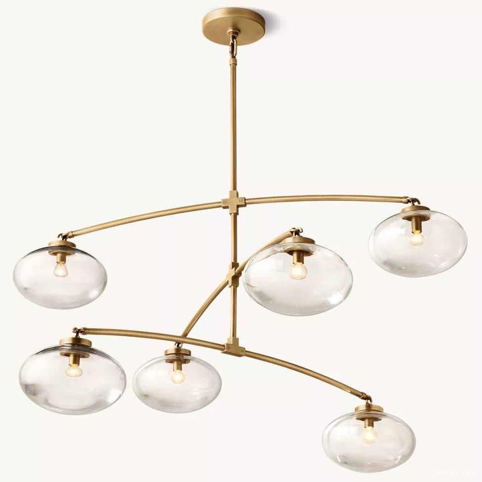 Cabrette Float Glass Mobile Round Chandelier 72"