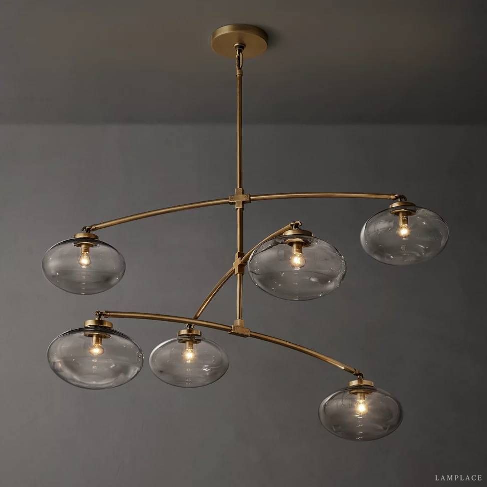 Cabrette Float Glass Mobile Round Chandelier 60"
