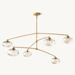 Cabrette Float Glass Mobile Round Chandelier 60"