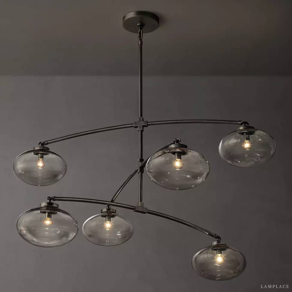 Cabrette Float Glass Mobile Round Chandelier 72"