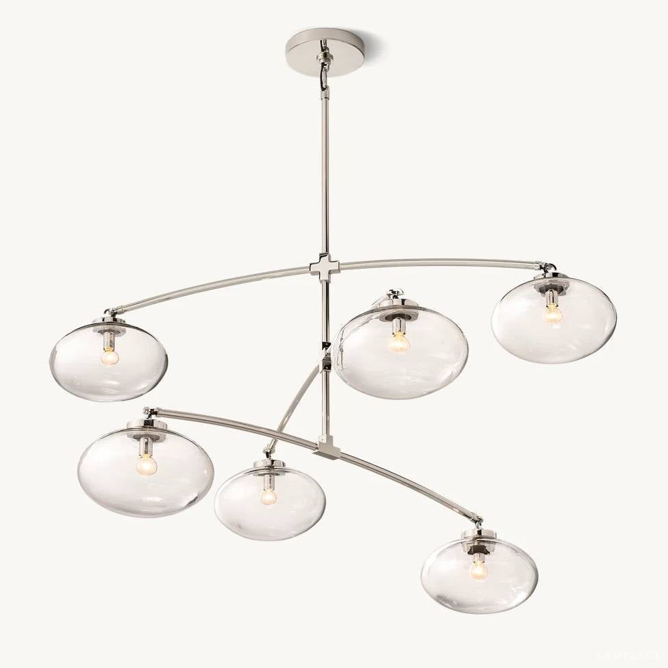 Cabrette Float Glass Mobile Round Chandelier 60"