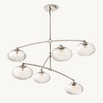 Cabrette Float Glass Mobile Round Chandelier 48"