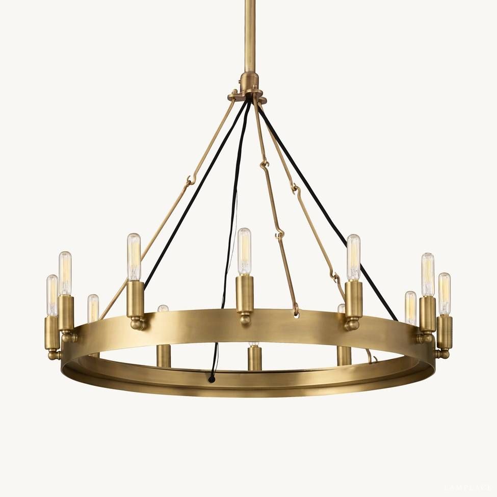 Camino Vintage Industrial Round Chandelier 26"