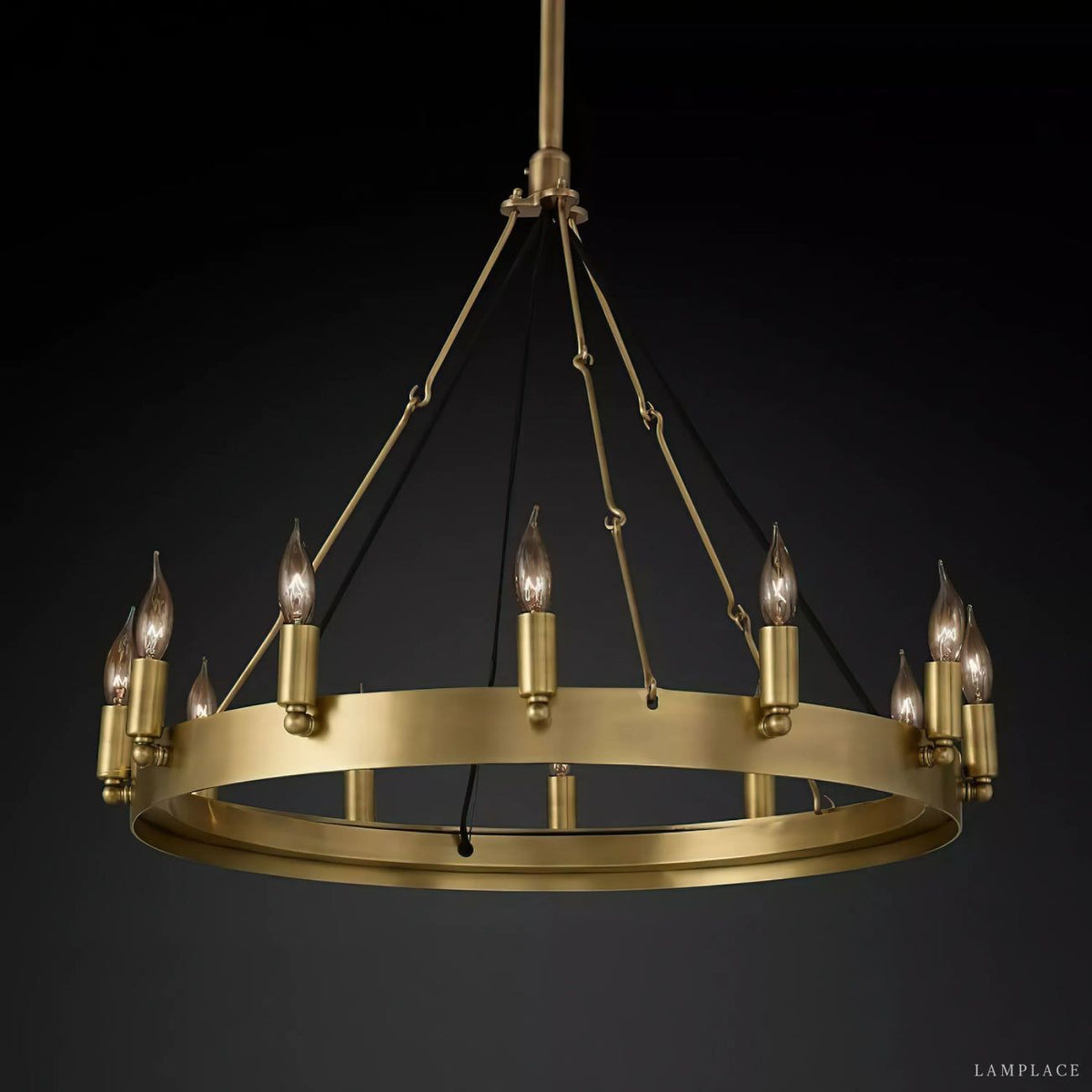 Camino Vintage Industrial Round Chandelier 26"