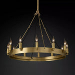 Camino Vintage Industrial Round Chandelier 26"