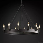 Camino Vintage Industrial Round Chandelier 26"