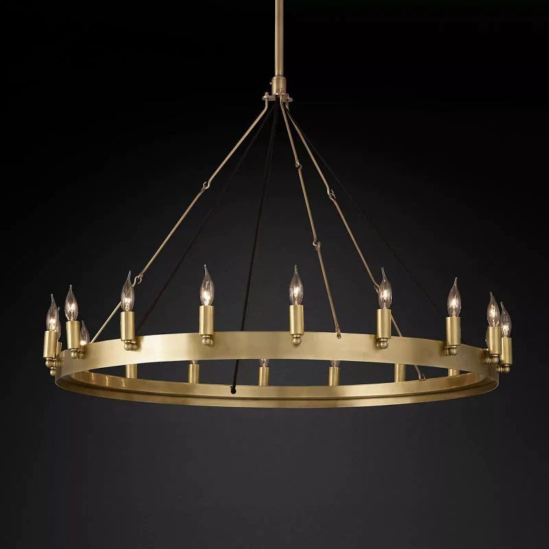 Camino Vintage Industrial Round Chandelier 38"