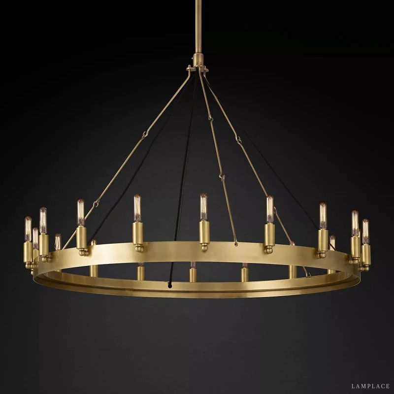 Camino Vintage Industrial Round Chandelier 38"