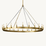 Camino Vintage Industrial Round Chandelier 50"