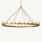 Camino Vintage Industrial Round Chandelier 63"