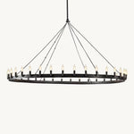 Camino Vintage Industrial Round Chandelier 73"